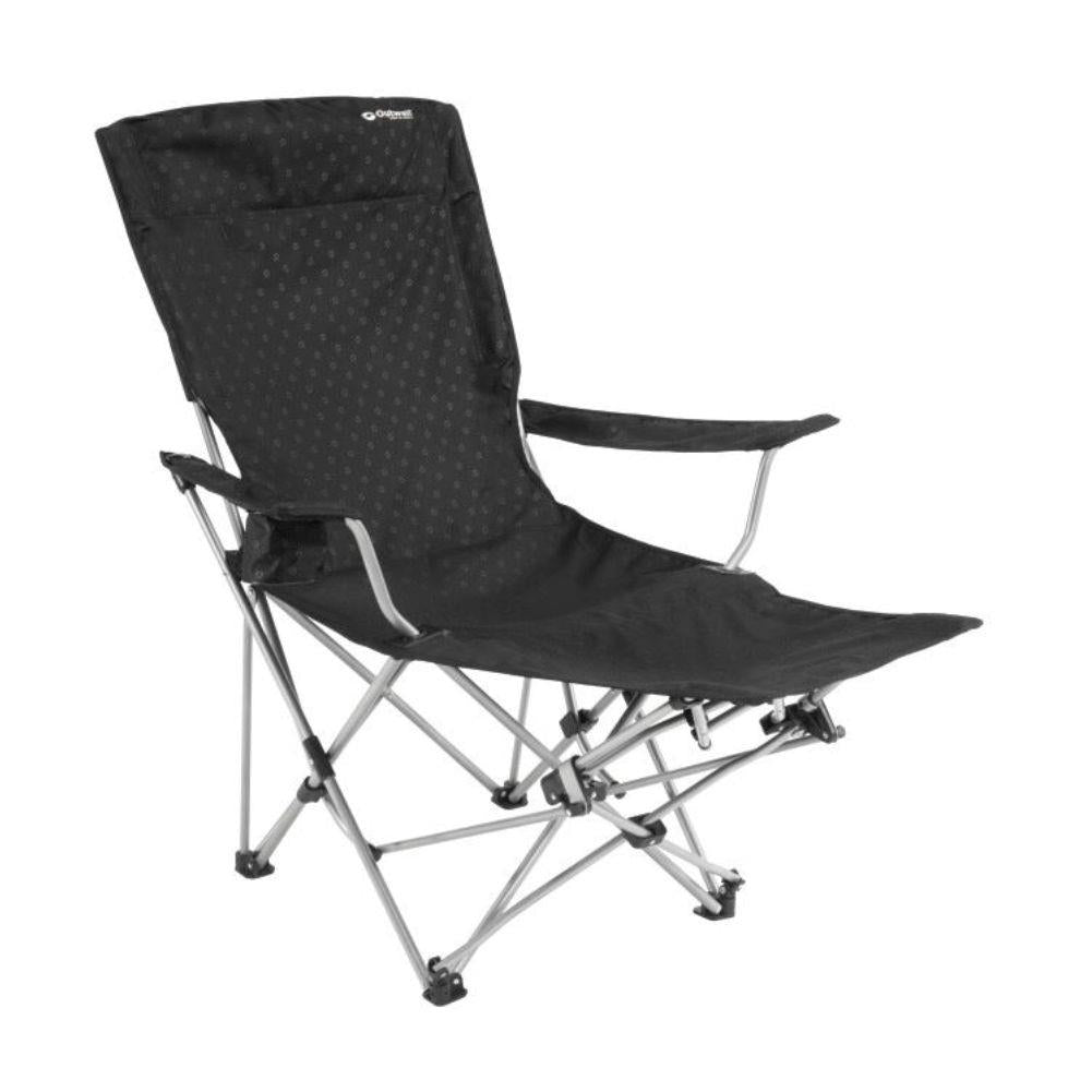 Outwell Folding Furniture Catamarca Lounger Chair (Black) lean back