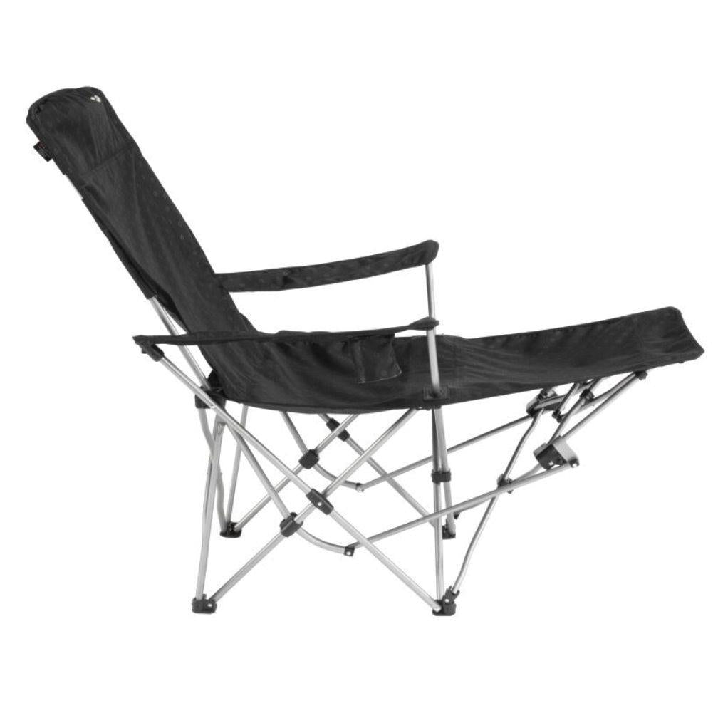 Outwell Folding Furniture Catamarca Lounger Chair (Black) leaning back