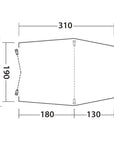 Outwell Sandcrest L Vehicle Awning measurements