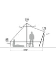 Robens Klondike PRS Tipi Tent (2024) diagram people inside