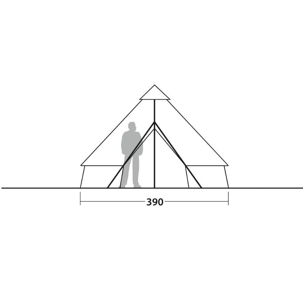 Robens Klondike PRS Tipi Tent (2024) person inside diagram