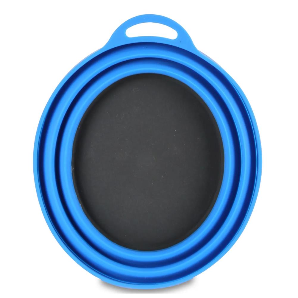 Lifeventure Ellipse Collapsible Bowls (Blue) top view