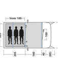 Outwell Sunhill 3 Air Tent - 3 Man Tent people inside