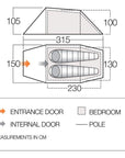 Force Ten (F10) Xenon UL 2 Tent - 2 Man Lightweight Trekking Tent