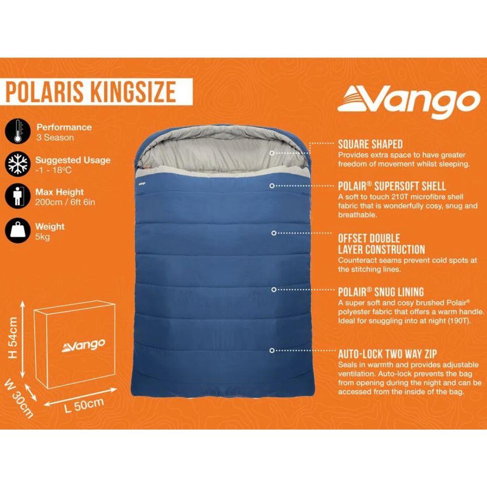 Vango Polaris Kingsize Sleeping Bag (Neptune)