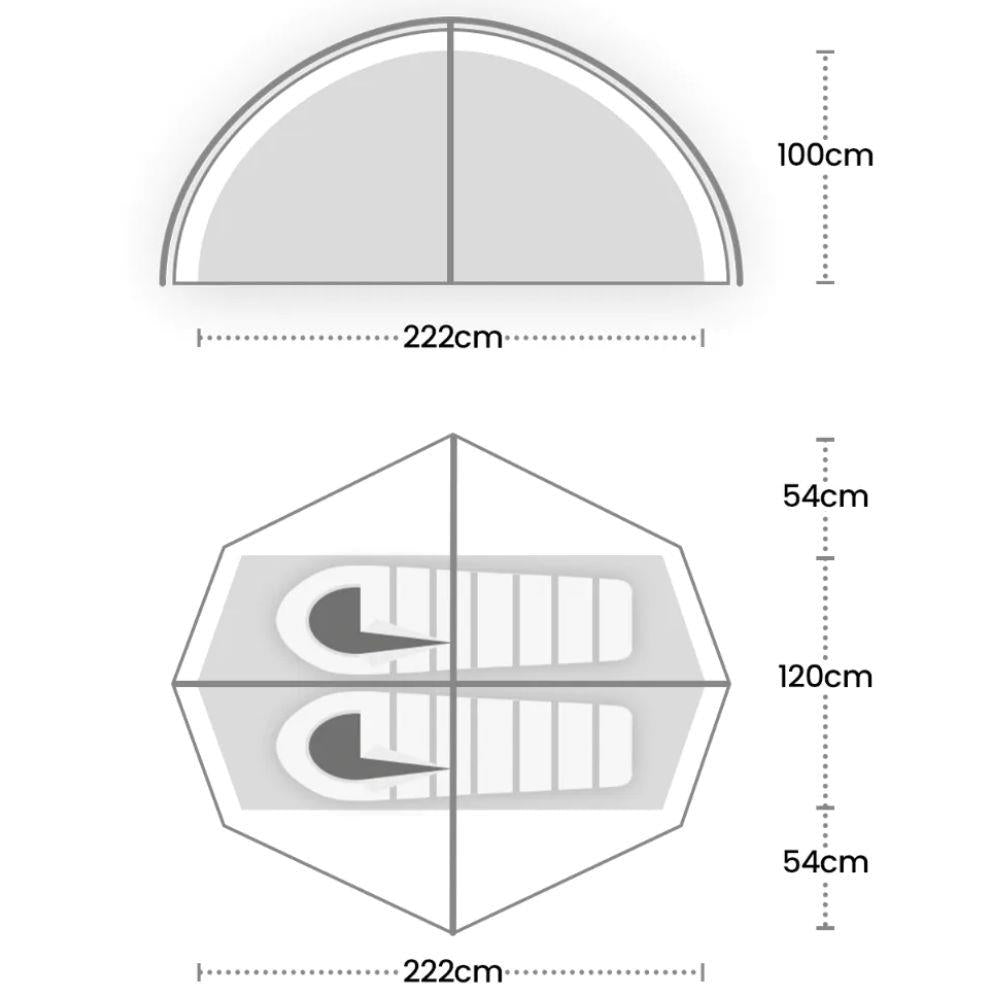 Wild Country Helm Compact 2 Tent - 2 Man Tent (2025) diagram