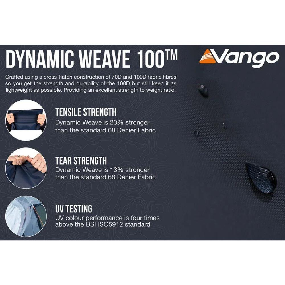 Vango Sierra Air 500 - 5-Man Tent (Deep Blue) weave