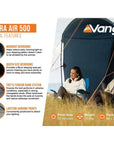 Vango Sierra Air 500 - 5-Man Tent (Deep Blue) more info
