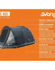 Vango Tahoe 400 - 4-Man Tent (Deep Blue)