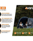 Vango Tahoe 400 - 4-Man Tent (Deep Blue)