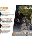 Vango Tacoma 400 Package - 4-Man Tent (Deep Blue) info