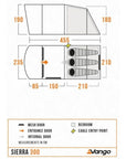 Vango Sierra 300 - 3-Man Tent (Deep Blue) diagram