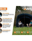 Vango Sierra 300 - 3-Man Tent (Deep Blue) more info