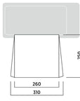 Easy Camp Voss Canopy Tarp top measurements