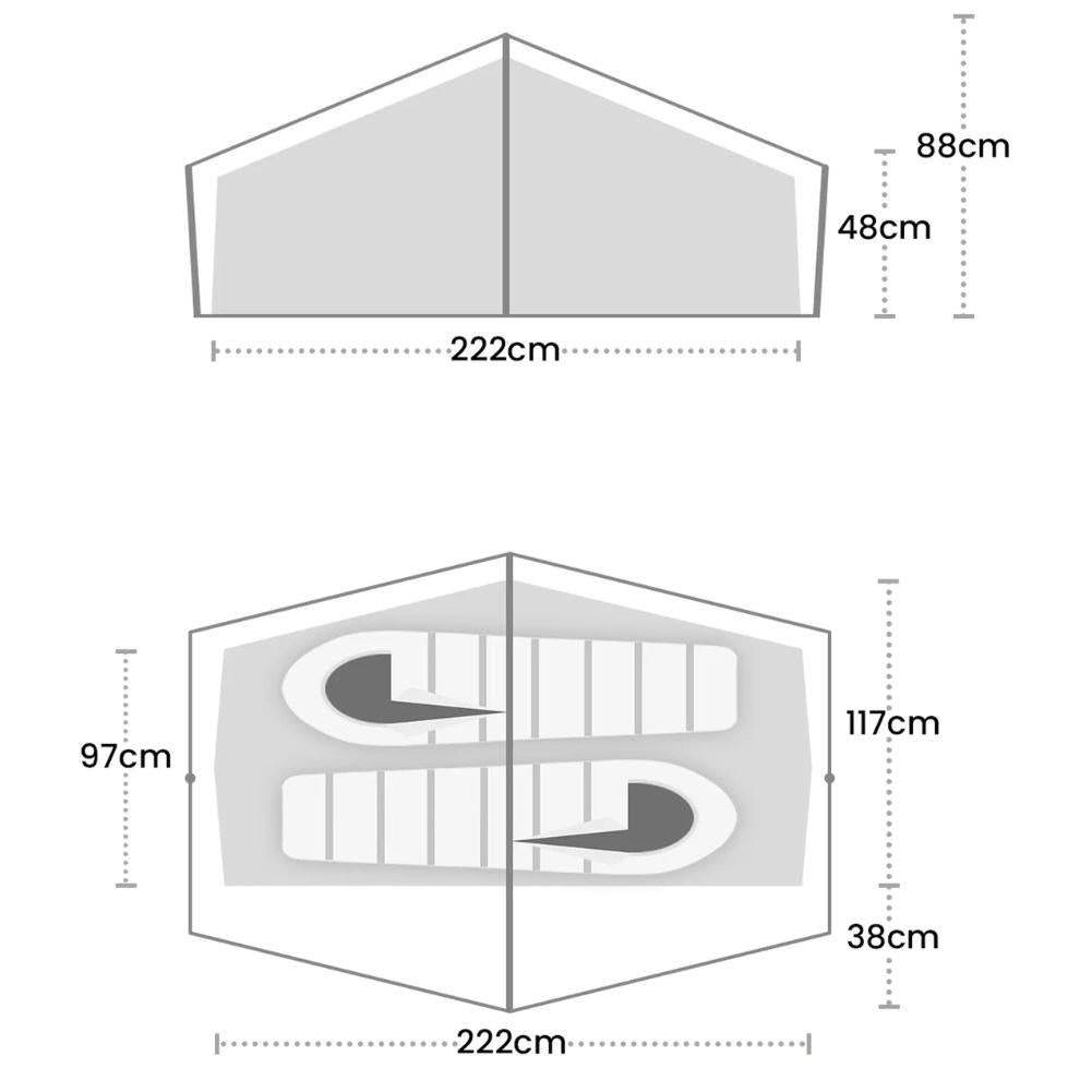 Wild Country Halny Elite 2 Tent - 2 Man Tent (2025) diagram