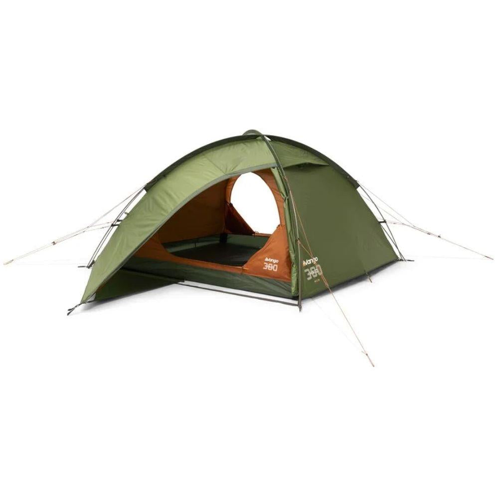 Vango Halo 300 Tent - 3-Man Tent (Forest Green) 2025 both doors open