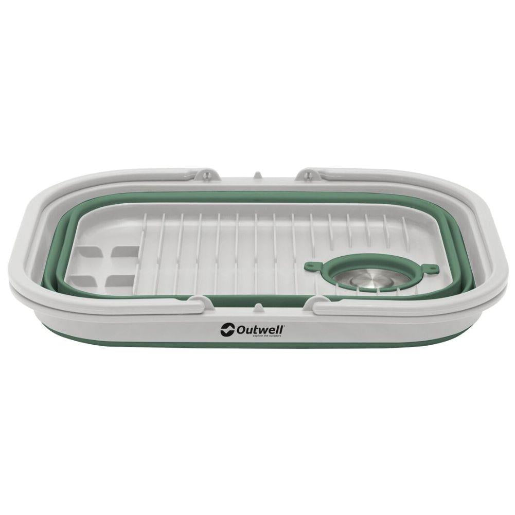 Outwell Collaps Washing Base w/handle & lid (Shadow Green) flat