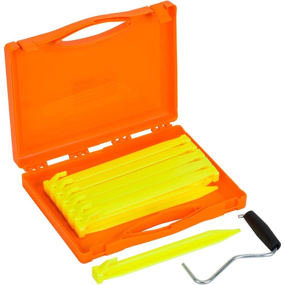 Vango Bolt Plastic Peg Set 22cm X 12 Peg Extractor Storage Case