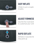 Sea to Summit Aeros Ultralight Pillow Deluxe (Aqua) adjust