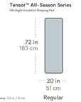Nemo Equipment Tensor All-Season Ultralight Insulated Sleeping Pad (Regular) Measurements