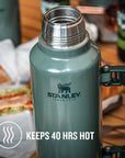 Stanley Classic Legendary Thermal 1.4L Flask (Hammertone Green)