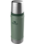 Stanley Classic Legendary Bottle 0.47L Flask (Hammertone Green) angle top