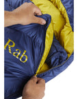 Rab Neutrino 400 Down Left Zip Sleeping Bag - Regular Wide (Nightfall Blue)