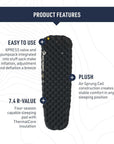 Sea To Summit Ether Light XR PRO Insulated Air Sleeping Mat - Regular (Black) features