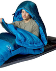 Rab Ascent Down Sleeping Bag (-18°C) - Regular - Left Zip (Tempest Blue/Maya Blue)