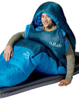 Rab Ascent Down Sleeping Bag (-24°C) - Regular - Left Zip (Tempest Blue/Maya Blue)