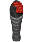 Rab Neutrino Pro 500 Sleeping Bag (-6°C)- Regular- Left Zip (Granite) open