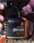 Jetboil JetPower Fuel 230g Gas Canister hand