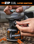 Jetboil Zip 0.8L Fast Boil Stove System (Carbon) fire