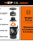 Jetboil Zip 0.8L Fast Boil Stove System (Carbon) lid