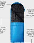 Snugpak Navigator Rectangular Sleeping Bag - Left Zip Info