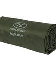Highlander Nap-Pak Inflatable Sleeping Mat (Olive Green) roll