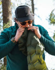 Highlander Nap-Pak Inflatable Sleeping Mat (Olive Green) blow