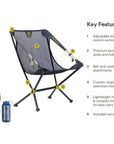 Nemo Equipment Moonlite Reclining Camping Chair (Black Pearl)
