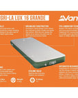 Vango Shangri-La Lux 16cm Grande Self Inflating Mattress Features