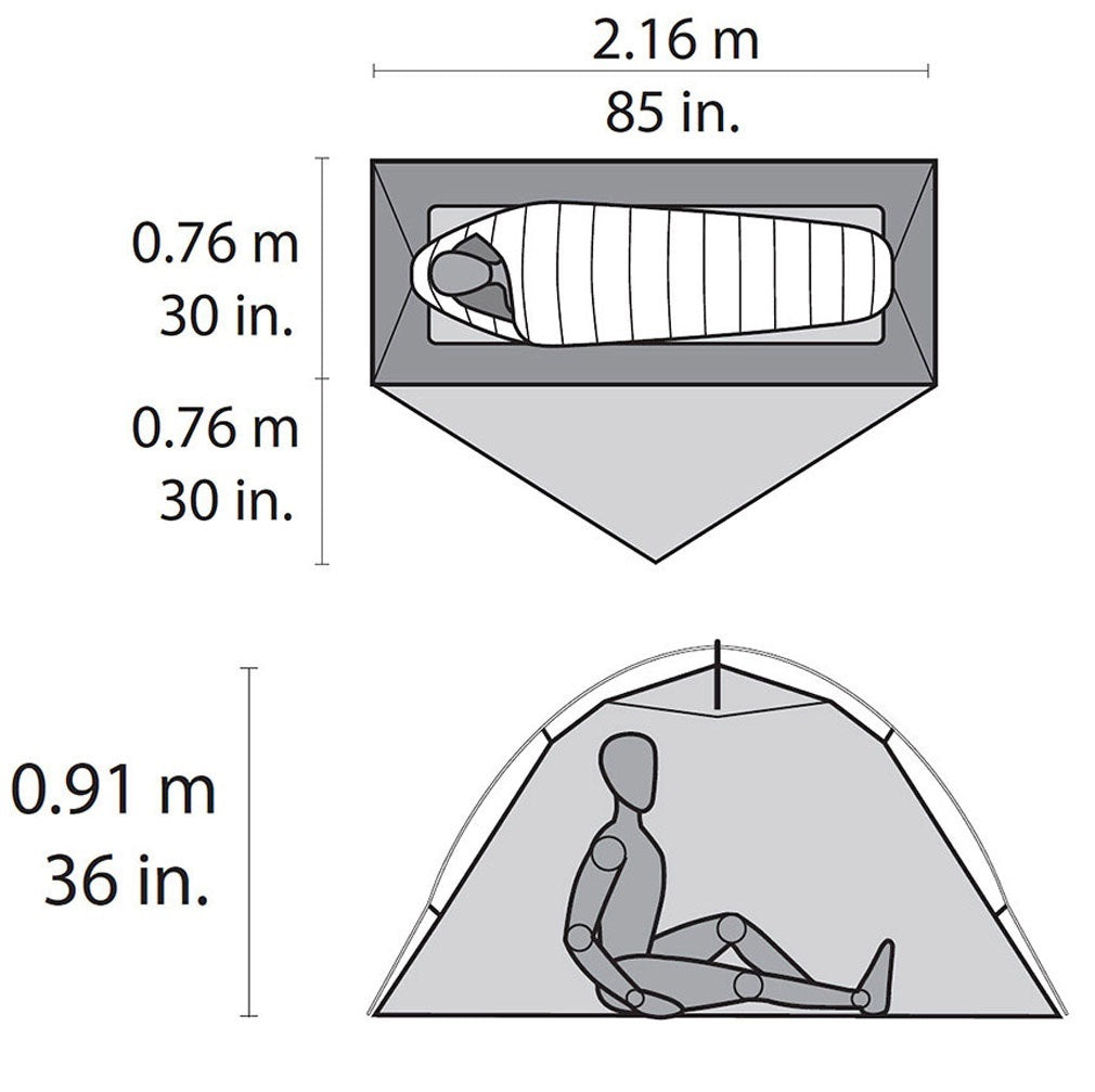 MSR Hubba NX Solo Backpacking Tent - 1 Man Trekking Tent