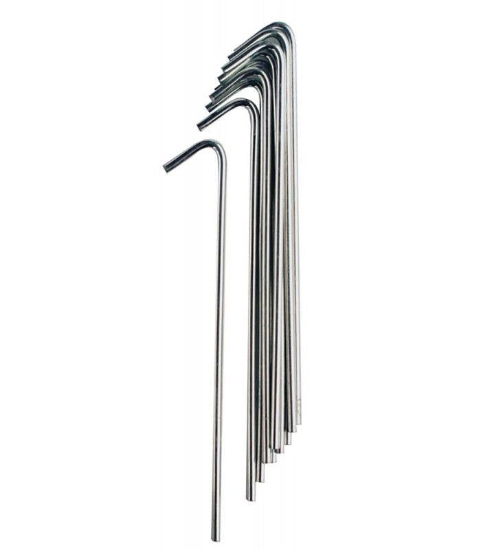 Vango Steel Hook &amp; Pin - 23cm x 5mm - Pack of 10 Pegs