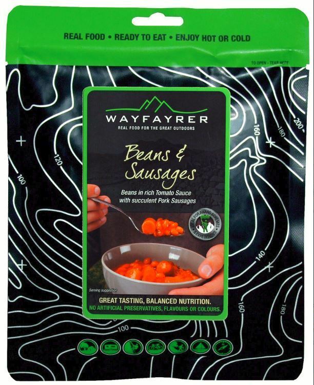 Wayfayrer Beans &amp; Sausage - Outdoor Camping Ready to Eat Meal Pouch