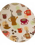 Vango Bamboo Dessert Plate 20cm (Coffee Cup Print)