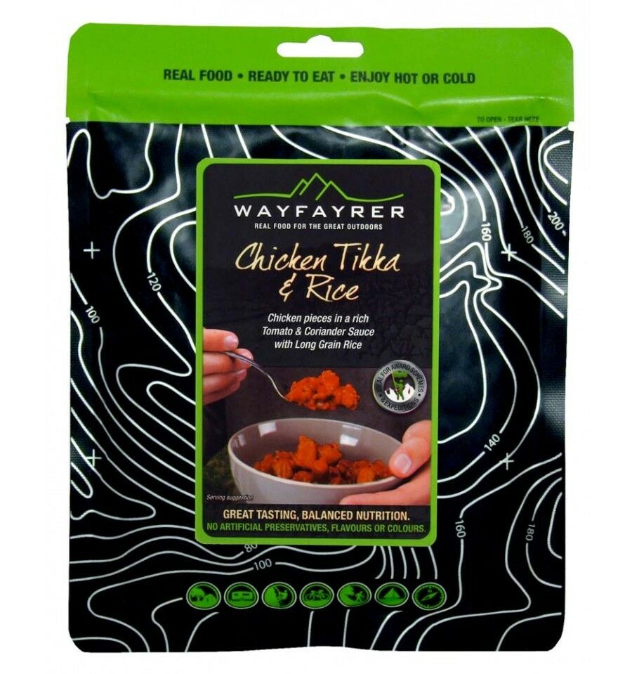 Wayfayrer Chicken Tikka &amp;amp; Rice - Outdoor Camping Ready to Eat Meal Pouch