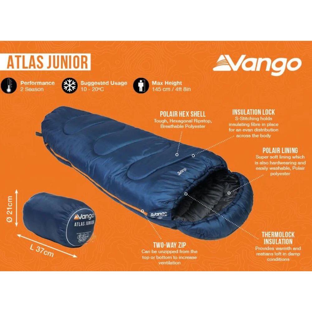 Vango Atlas Junior Sleeping Bag (Ink Blue)