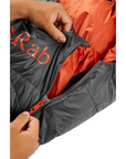 Rab Ascent 500 Down Sleeping Bag - Regular Left Zip (Graphene)