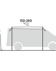 Easy Camp Campervan /Motor Tour Canopy Awning person standing diagram