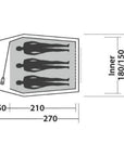 Easy Camp Energy 300 Tent - 3 Man Tent (Rustic Green)