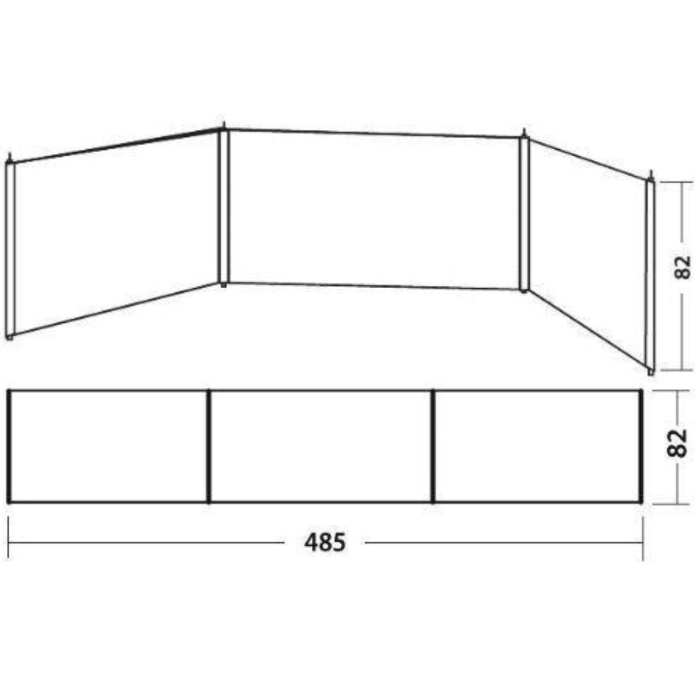 Easy Camp Windscreen Shore diagram