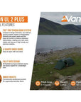 Force Ten (F10) Xenon UL 2 Plus Tent - 2 Man Lightweight Tent Internal Features